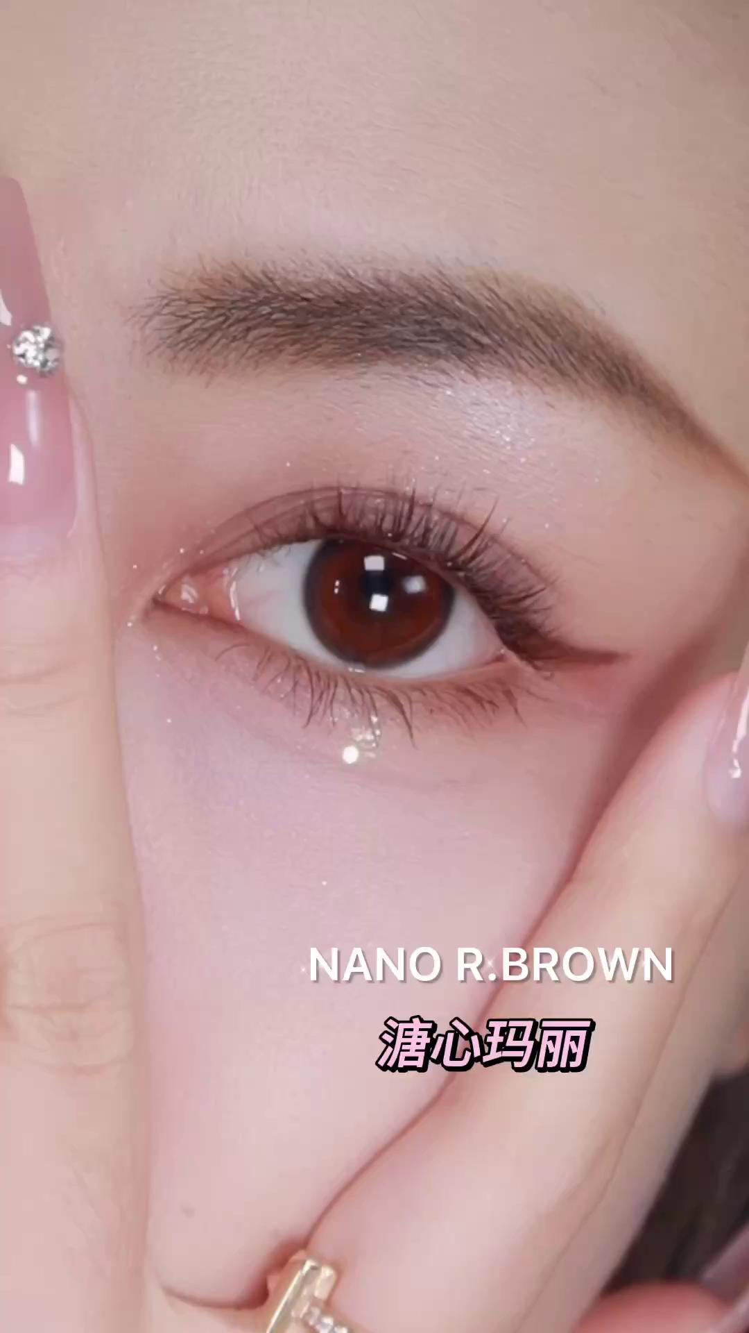 Arouge Nano R.Brown溏心玛丽 年抛略微增大日常美瞳 棕色